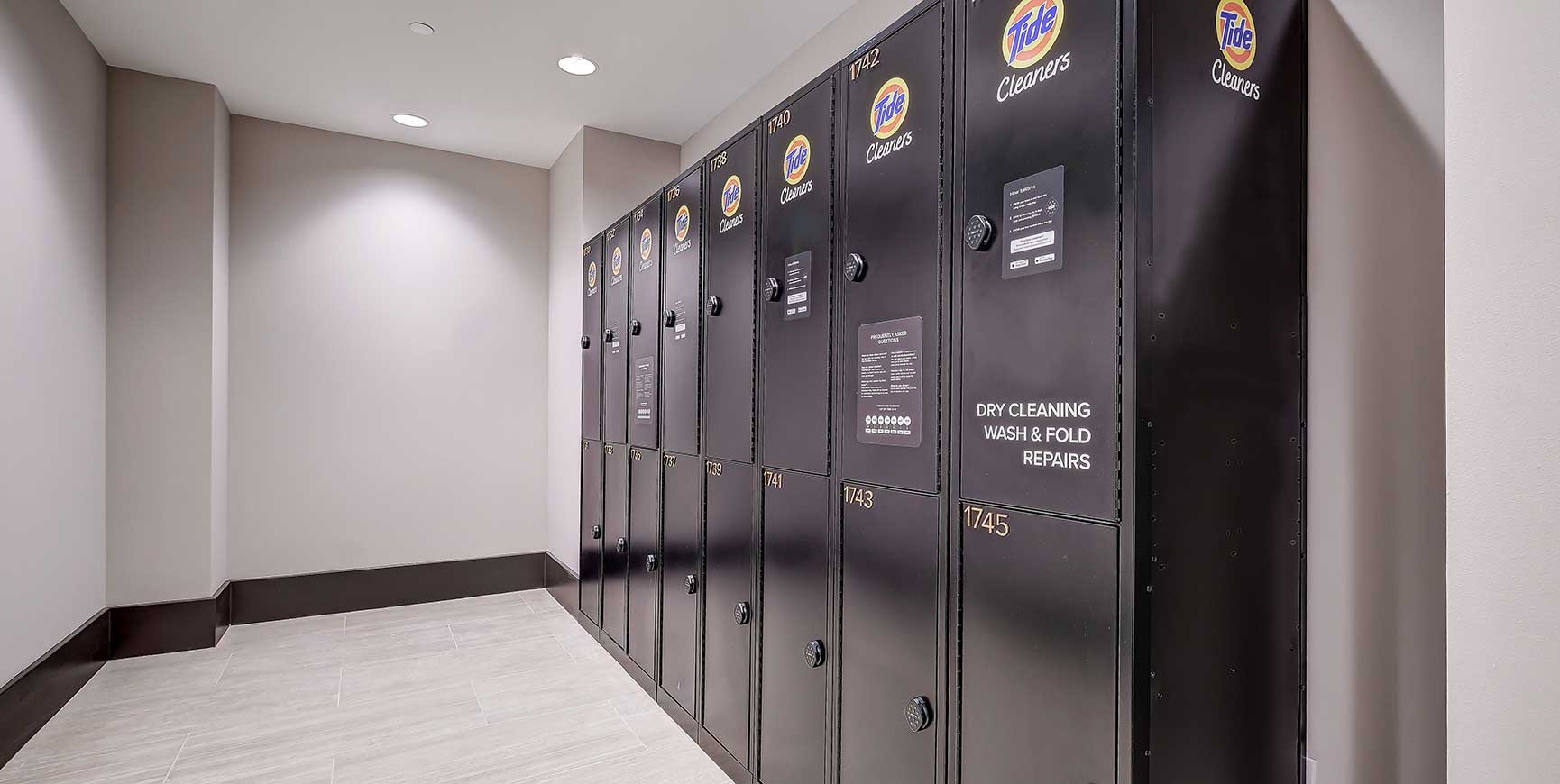 Dry cleaning convenience with Tide lockers